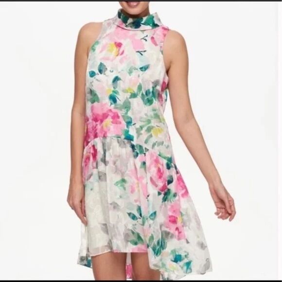 Robe Maxi Eliza J En Crêpe De Chine Imprimé - Taille 4 - Ligne A - Neuve (Sans Étiquettes)
